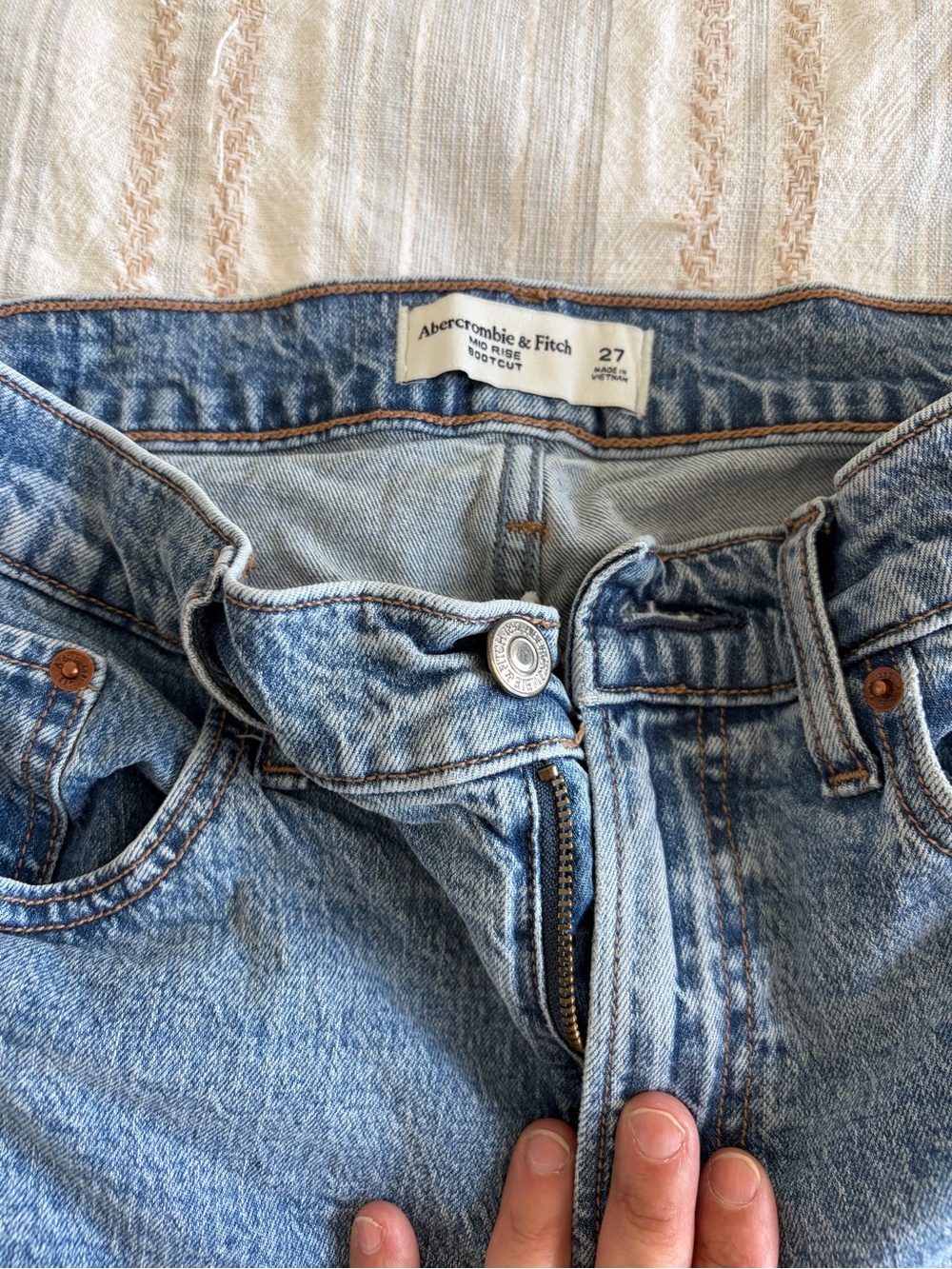 Abercrombie & Fitch Medium Light Blue Bootcut Jeans